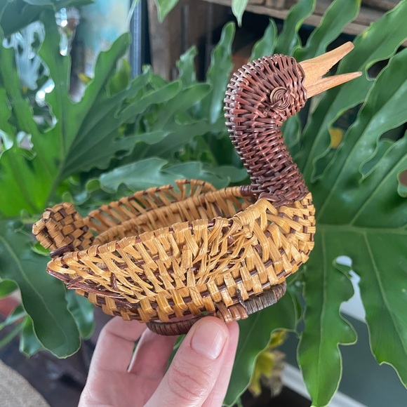 Other - :v i n t a g e: 1970’s Woven Duck Basket